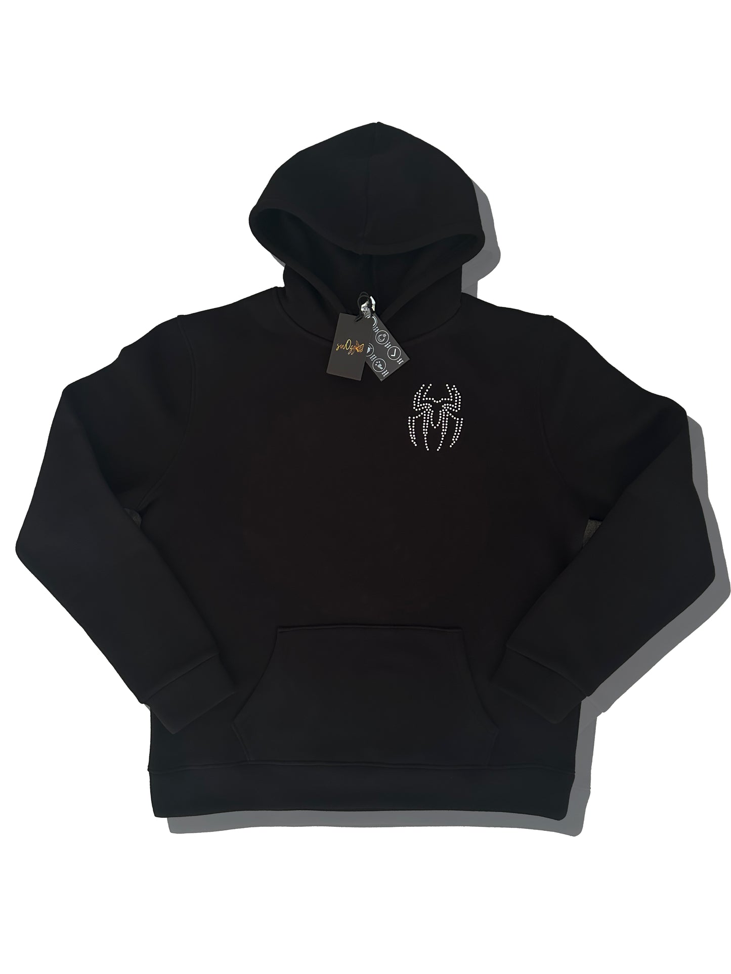 Unisex Spiderman Taş Baskılı Sweatshirt Siyah