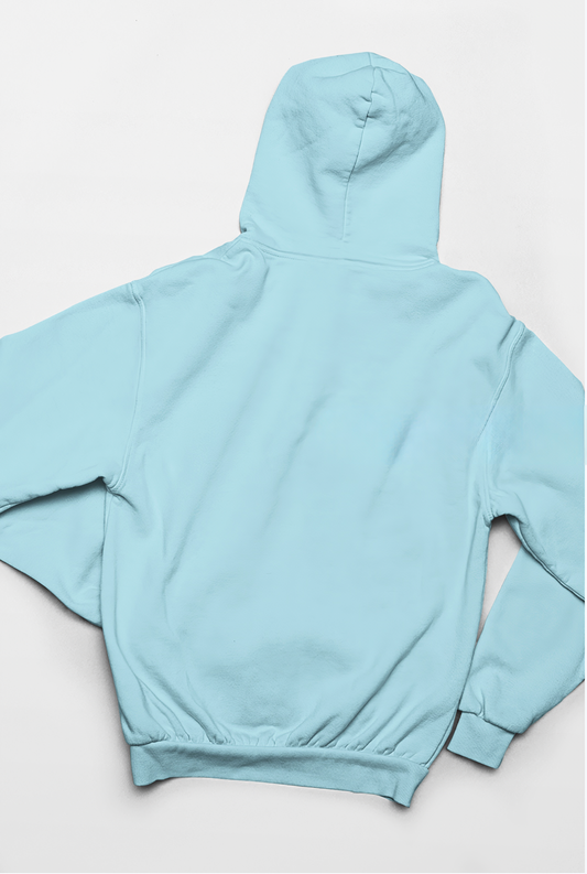 Açık Mavi Basic Regular Fit Hoodie – Unisex, Premium 3 İplik Şardonlu Kapüşonlu Sweatshirt