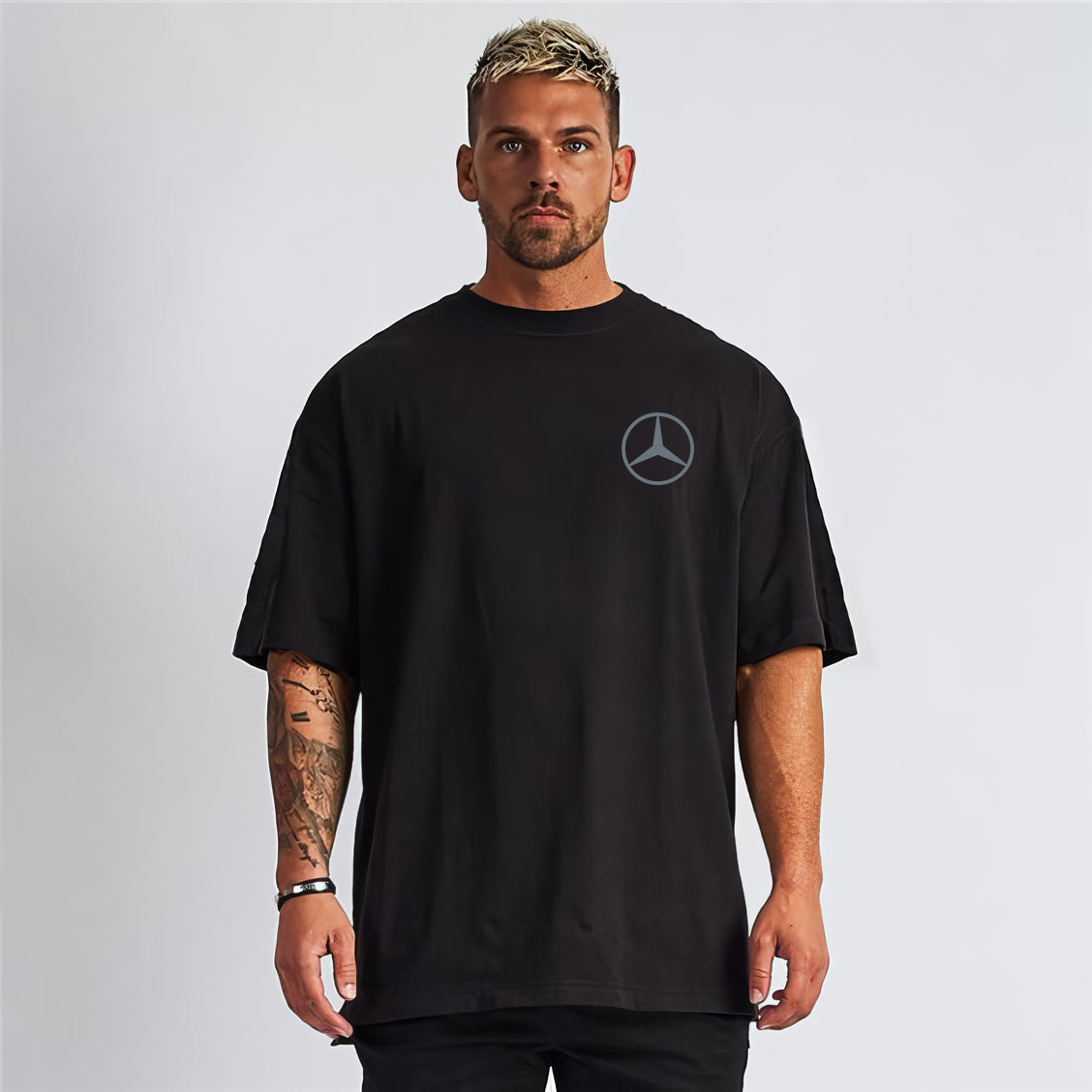 Siyah Mercedes-Benz E200 Tasarımlı Regular Unisex Tişört Swozz Özel Seri