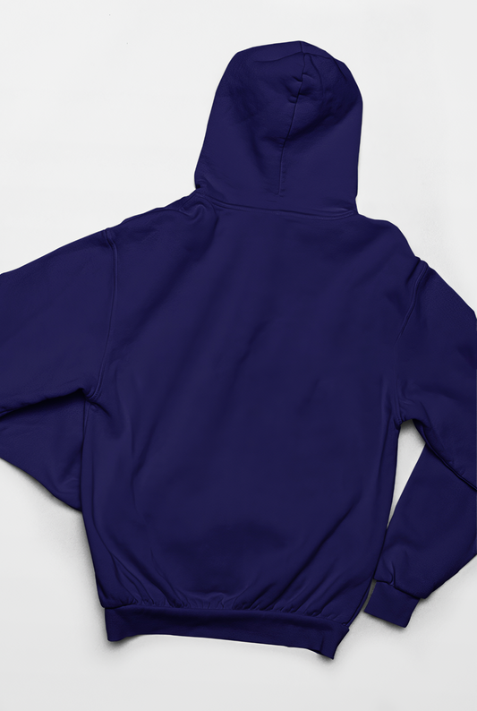 Lacivert Basic Regular Fit Hoodie – Unisex, Premium 3 İplik Şardonlu Kapüşonlu Sweatshirt