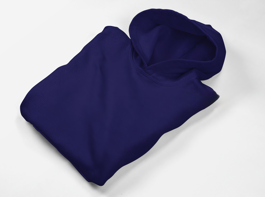 Lacivert Basic Regular Fit Hoodie – Unisex, Premium 3 İplik Şardonlu Kapüşonlu Sweatshirt