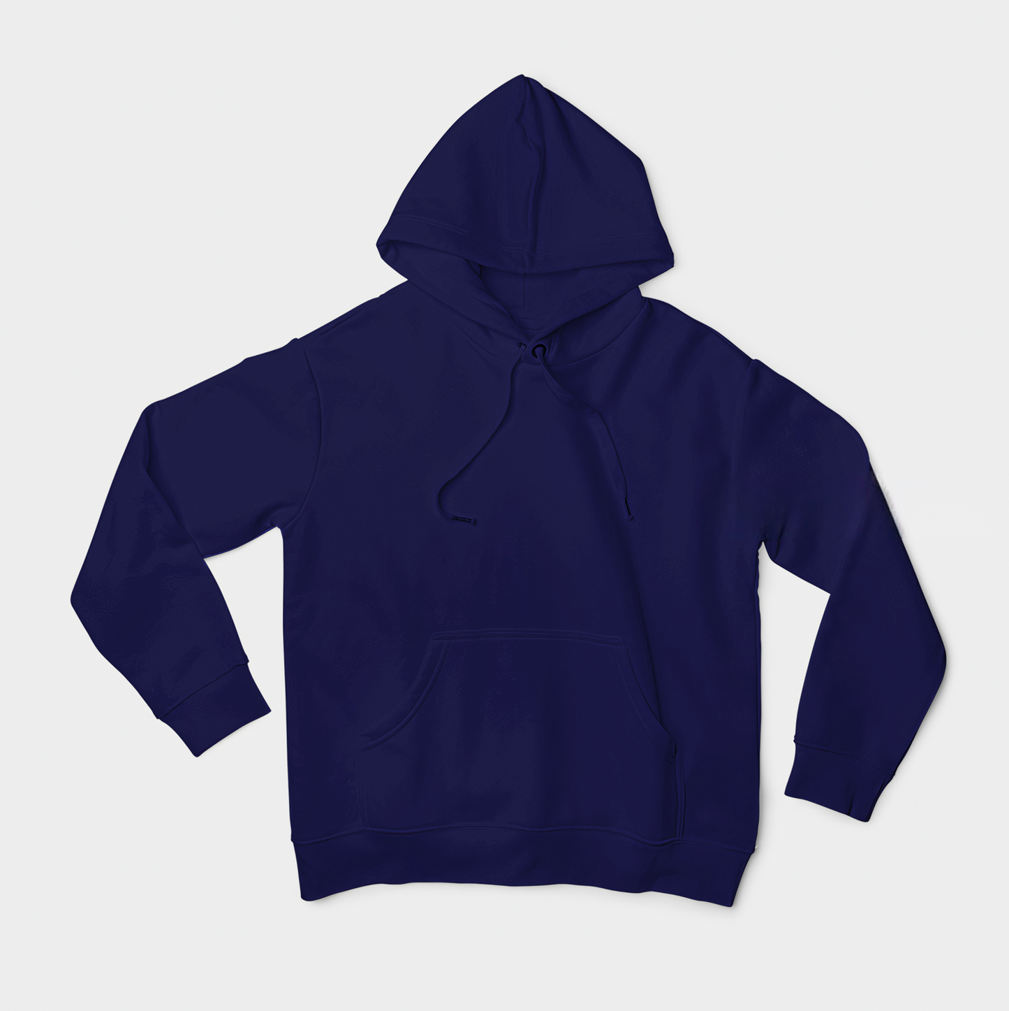 Lacivert Basic Regular Fit Hoodie – Unisex, Premium 3 İplik Şardonlu Kapüşonlu Sweatshirt
