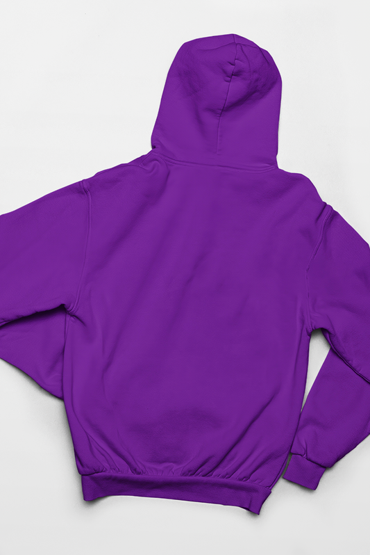 Mor Basic Regular Fit Hoodie – Unisex, Premium 3 İplik Şardonlu Kapüşonlu Sweatshirt