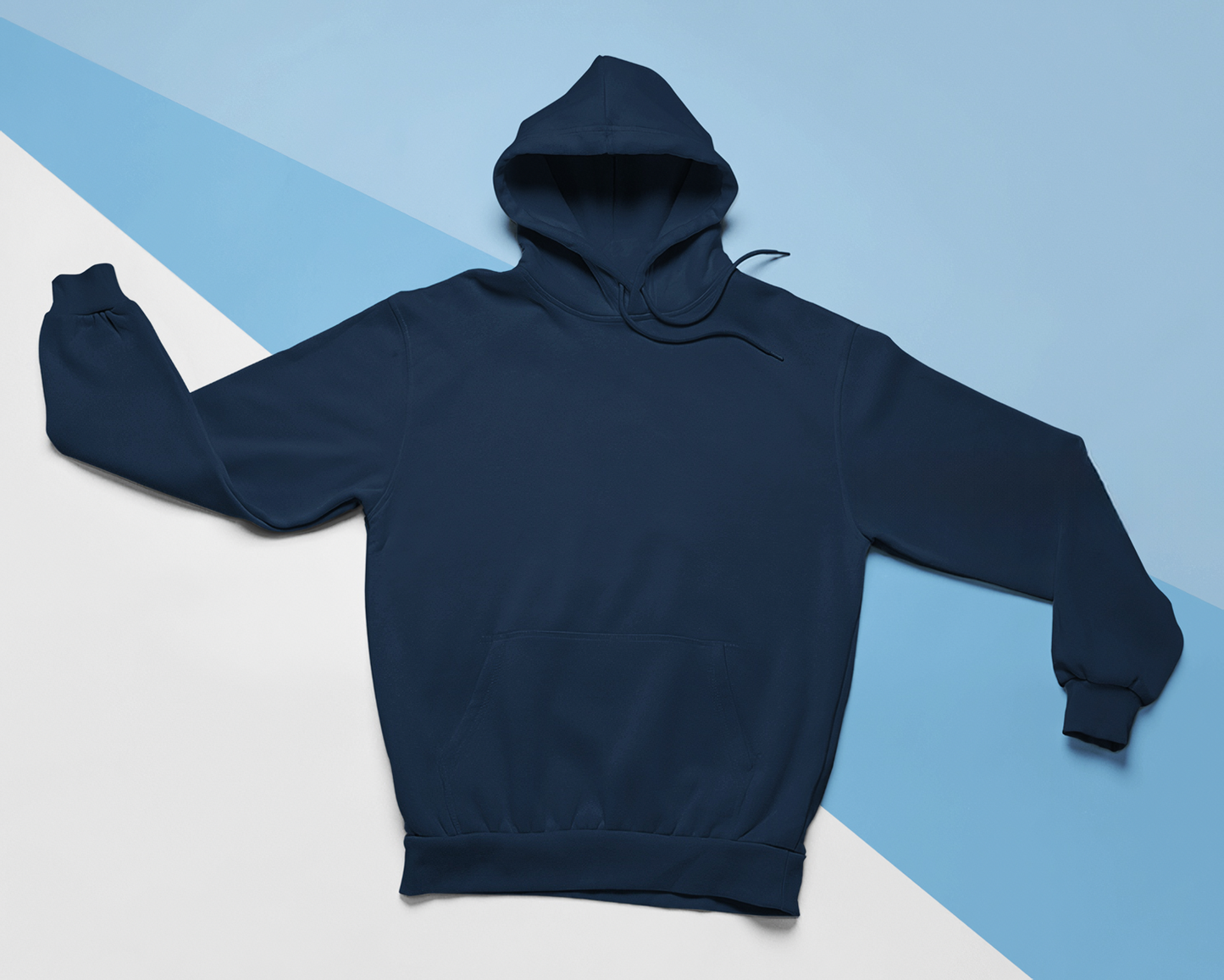 Petrol Mavisi Basic Regular Fit Hoodie – Unisex, Premium 3 İplik Şardonlu Kapüşonlu Sweatshirt