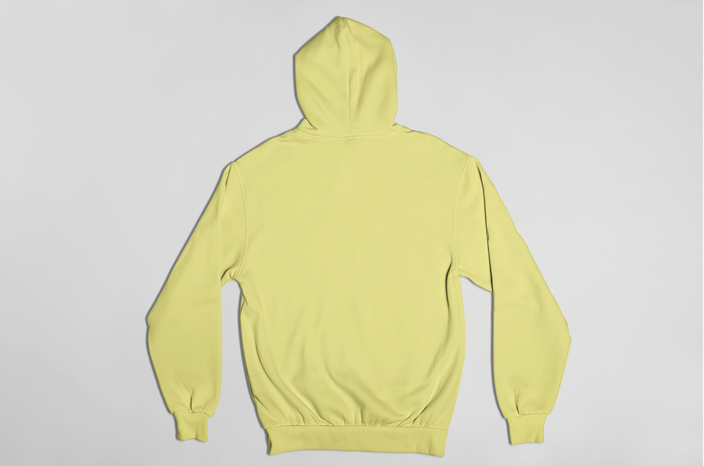 Sarı Basic Regular Fit Hoodie – Unisex, Premium 3 İplik Şardonlu Kapüşonlu Sweatshirt