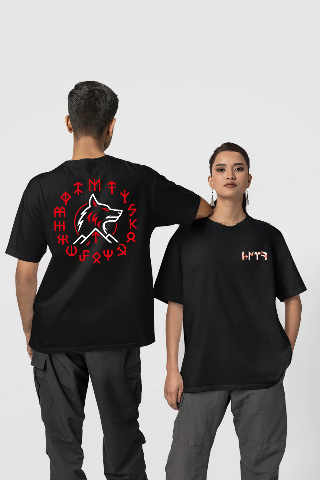 Tamga Kolajı Tasarımı Regular Fit Siyah Unisex Tişört Tamga Koleksiyonu