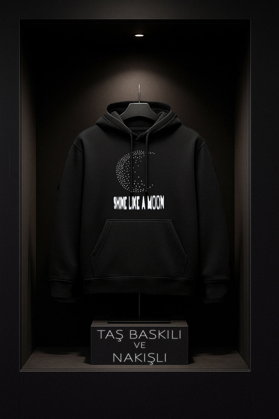 Taş Baskılı Hoodie