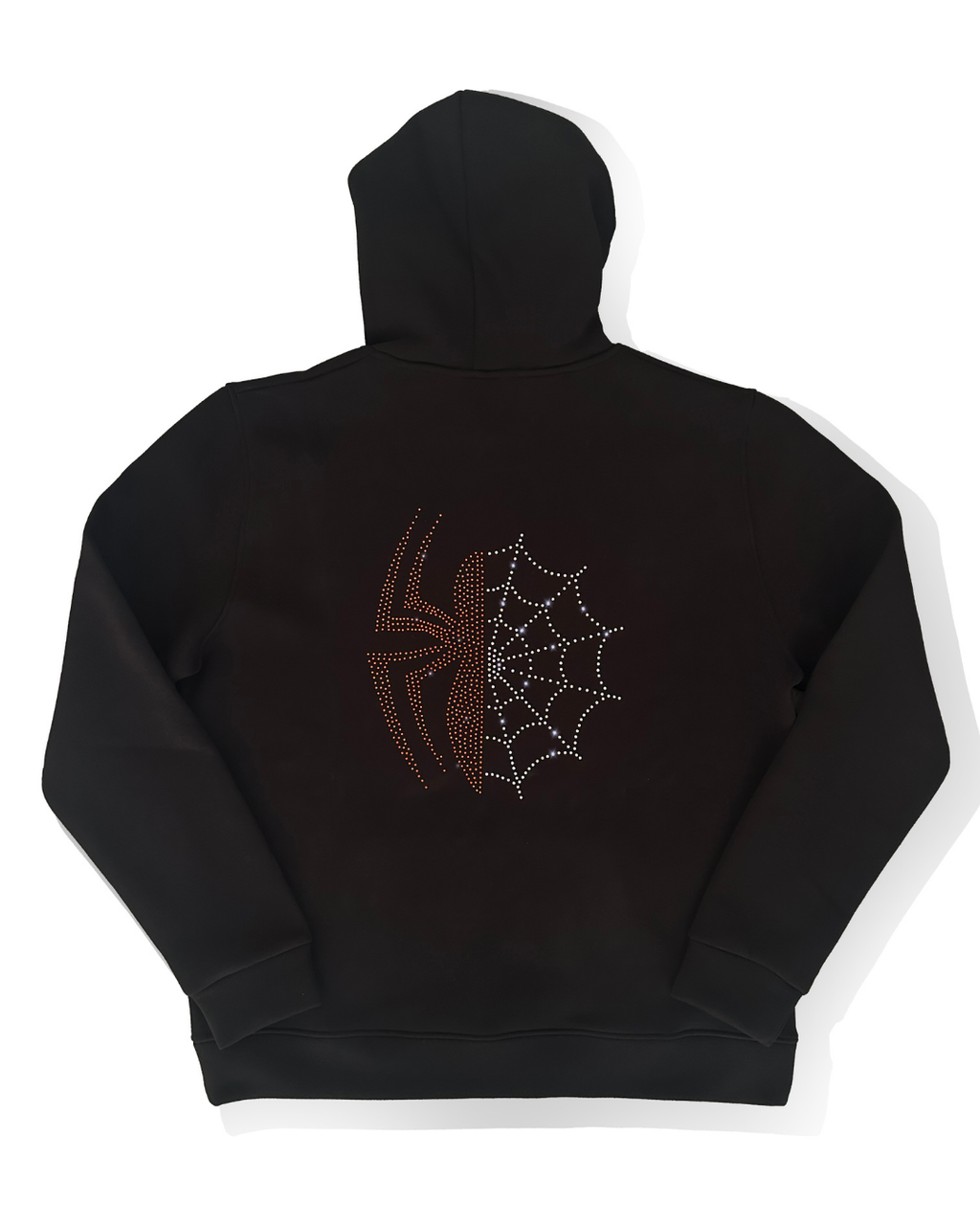 Unisex Spiderman Taş Baskılı Sweatshirt Siyah