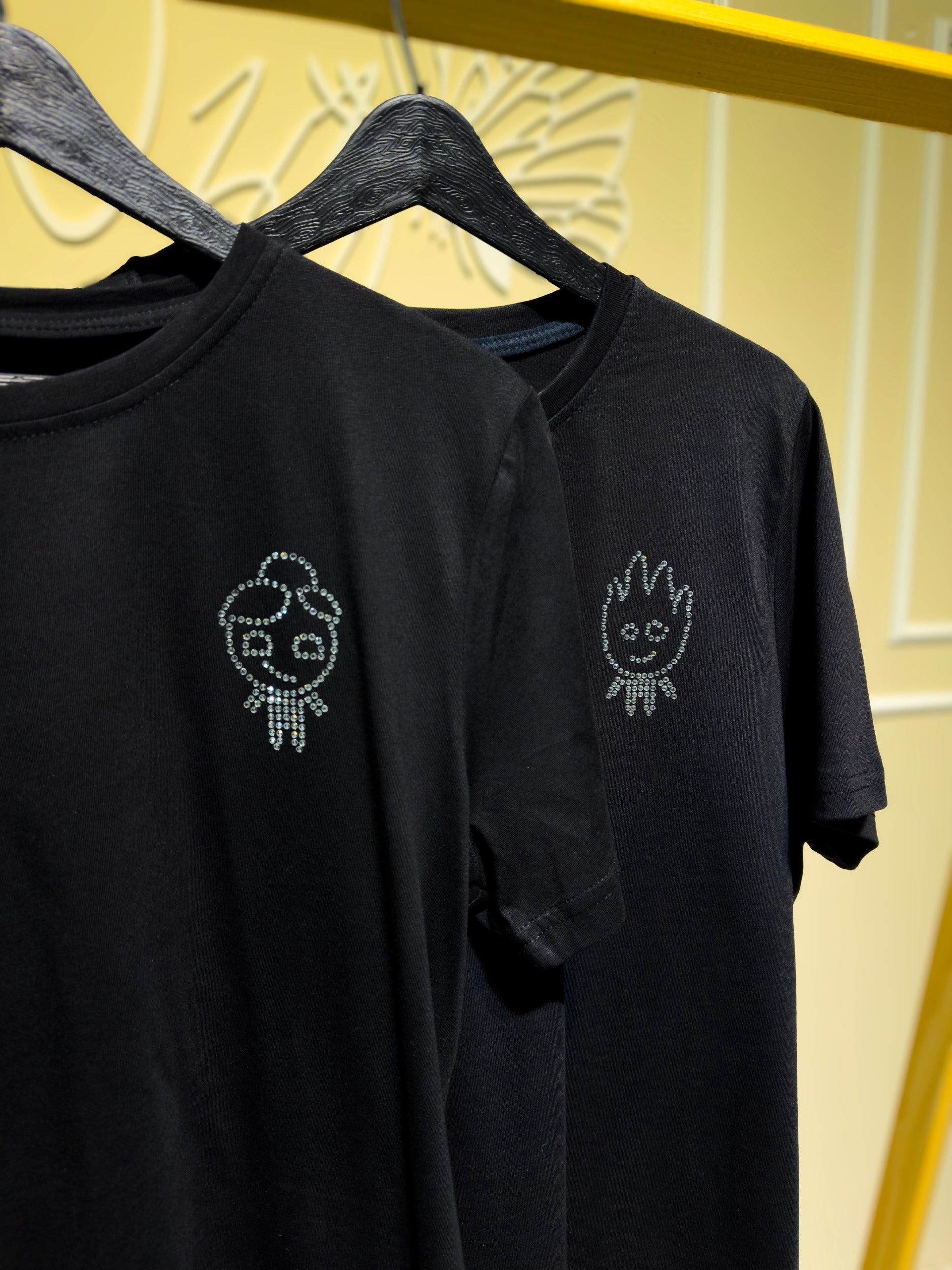 Ateş ve Su Taş Baskılı Tshirt Sevgili Kombini Çift Tshirt