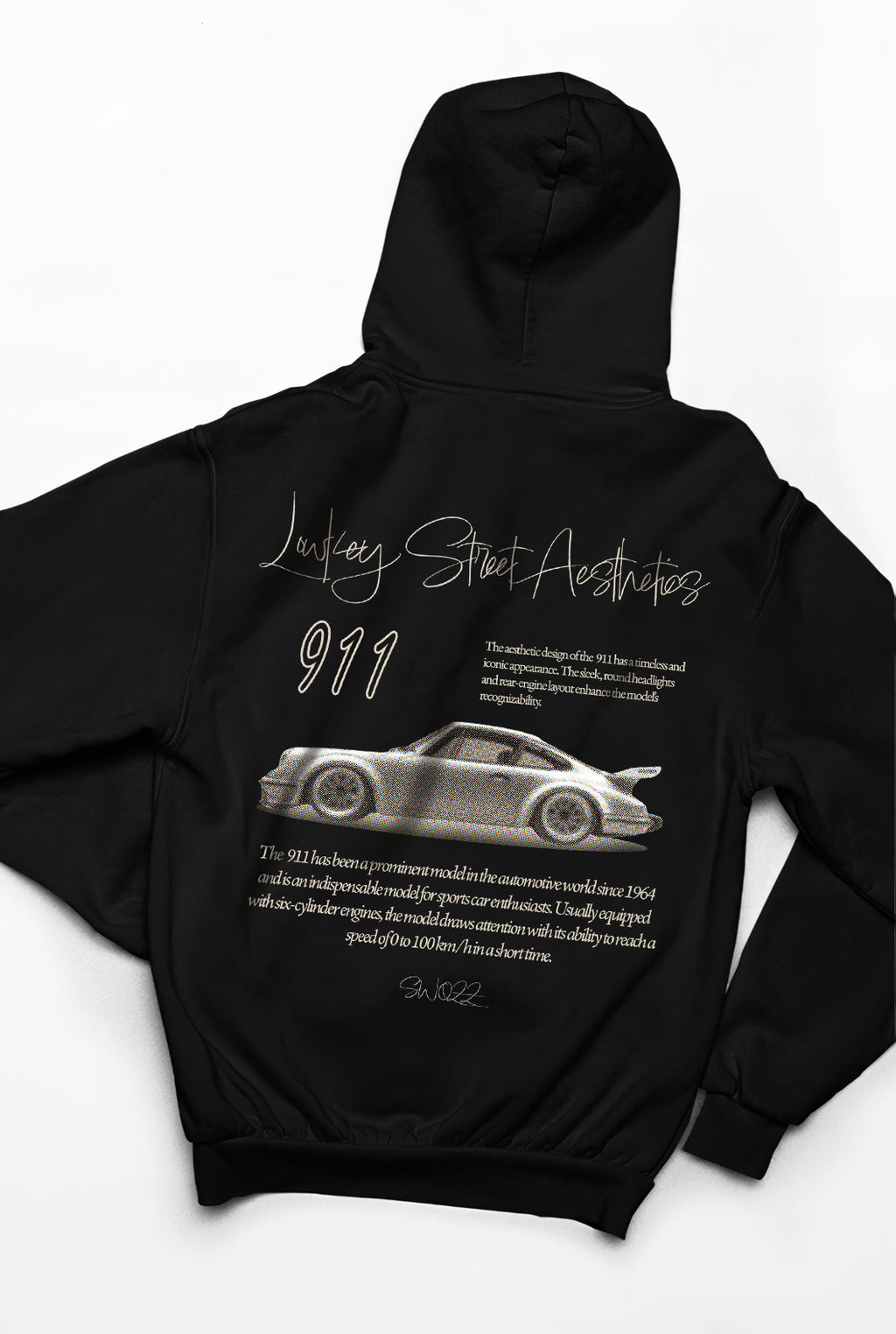 Porsche 911 Street Aesthetics Hoodie –Limited Edition, Unisex Oversize Kapüşonlu Sweatshirt, Kanguru Cepli, 3 İplik Şardonlu