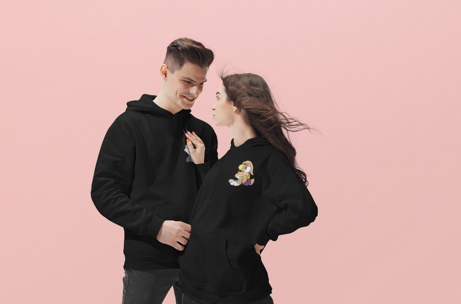 Bugs Buny & Lola Buny Baskılı 2 Adet Sweatshirt