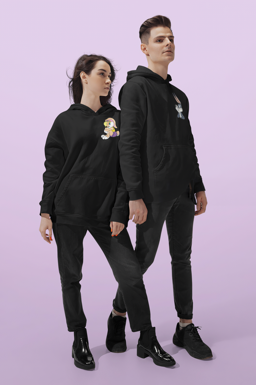 Bugs Buny & Lola Buny Baskılı 2 Adet Sweatshirt