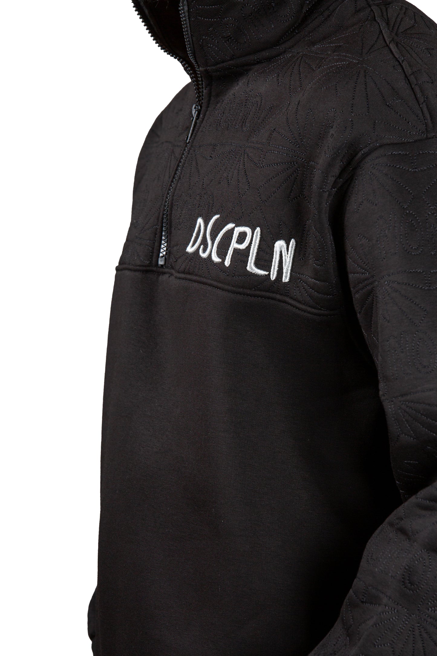 DSCPLN Nakış Detaylı Dik Yaka Unisex Oversize Sweatshirt – Premium 3 İplik Şardonlu Kumaş