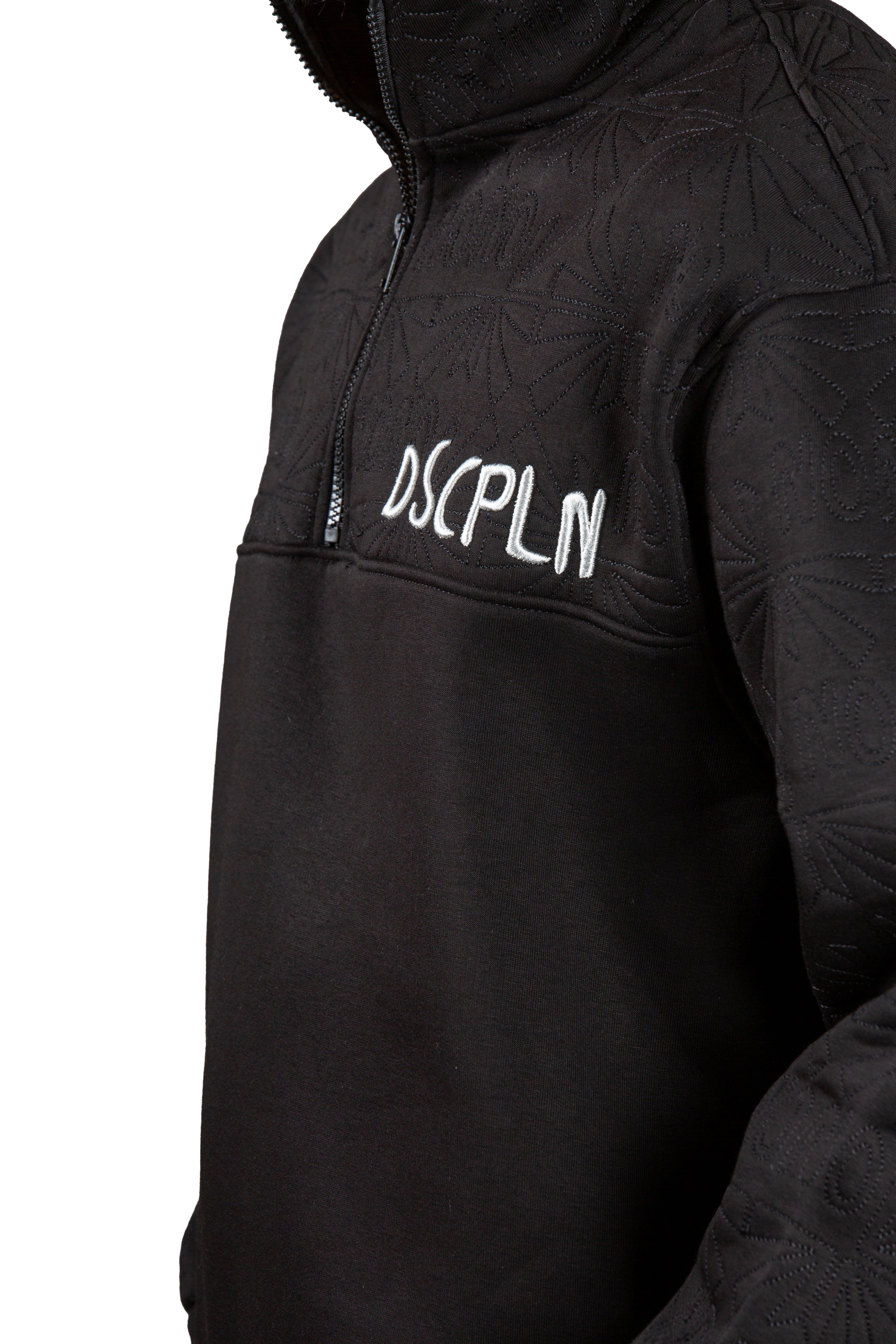 DSCPLN Nakış Detaylı Dik Yaka Unisex Oversize Sweatshirt – Premium 3 İplik Şardonlu Kumaş