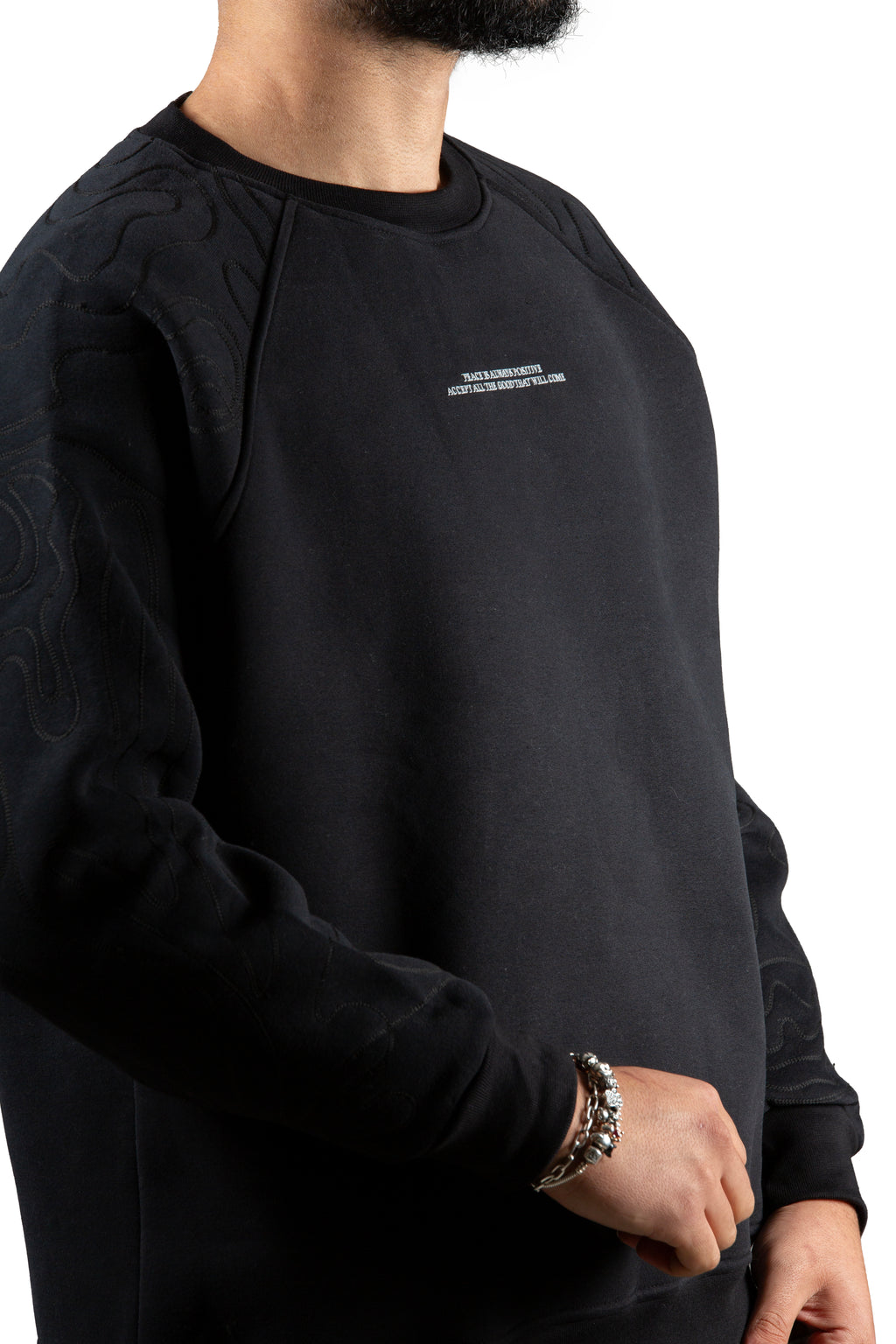 Inner Peace Nakış Detaylı Unisex Oversize Sweatshirt – Premium 3 İplik Şardonlu Kumaş