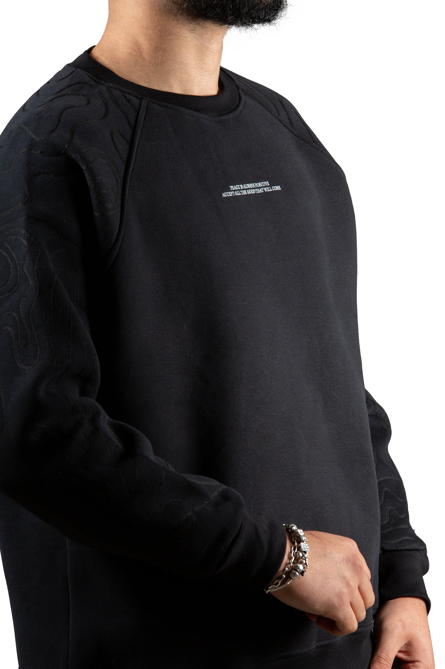 Inner Peace Nakış Detaylı Unisex Oversize Sweatshirt – Premium 3 İplik Şardonlu Kumaş