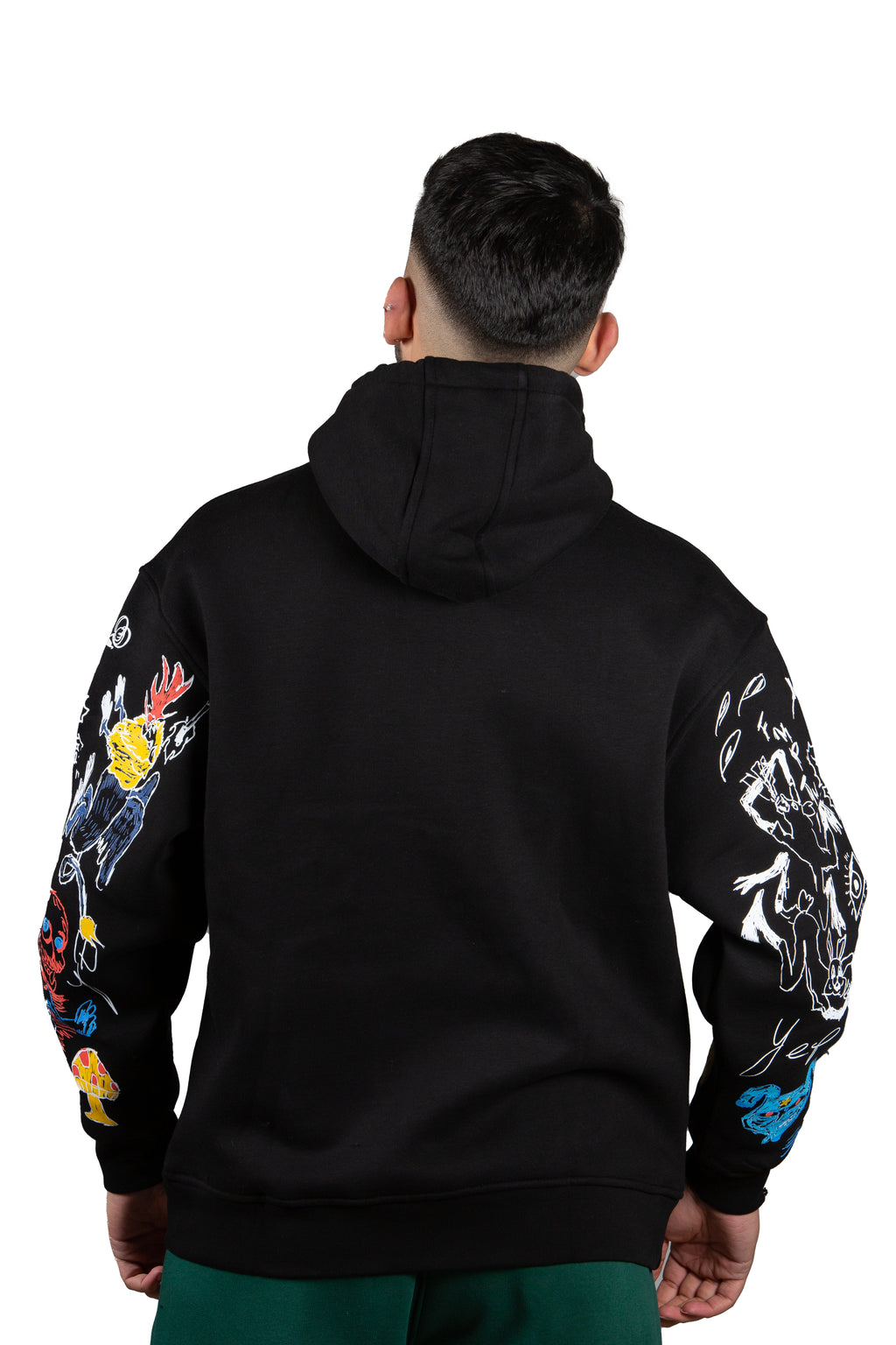 No DSCPNL Mythic Nakış Detaylı Unisex Oversize Hoodie – Premium 3 İplik Şardonlu Kumaş