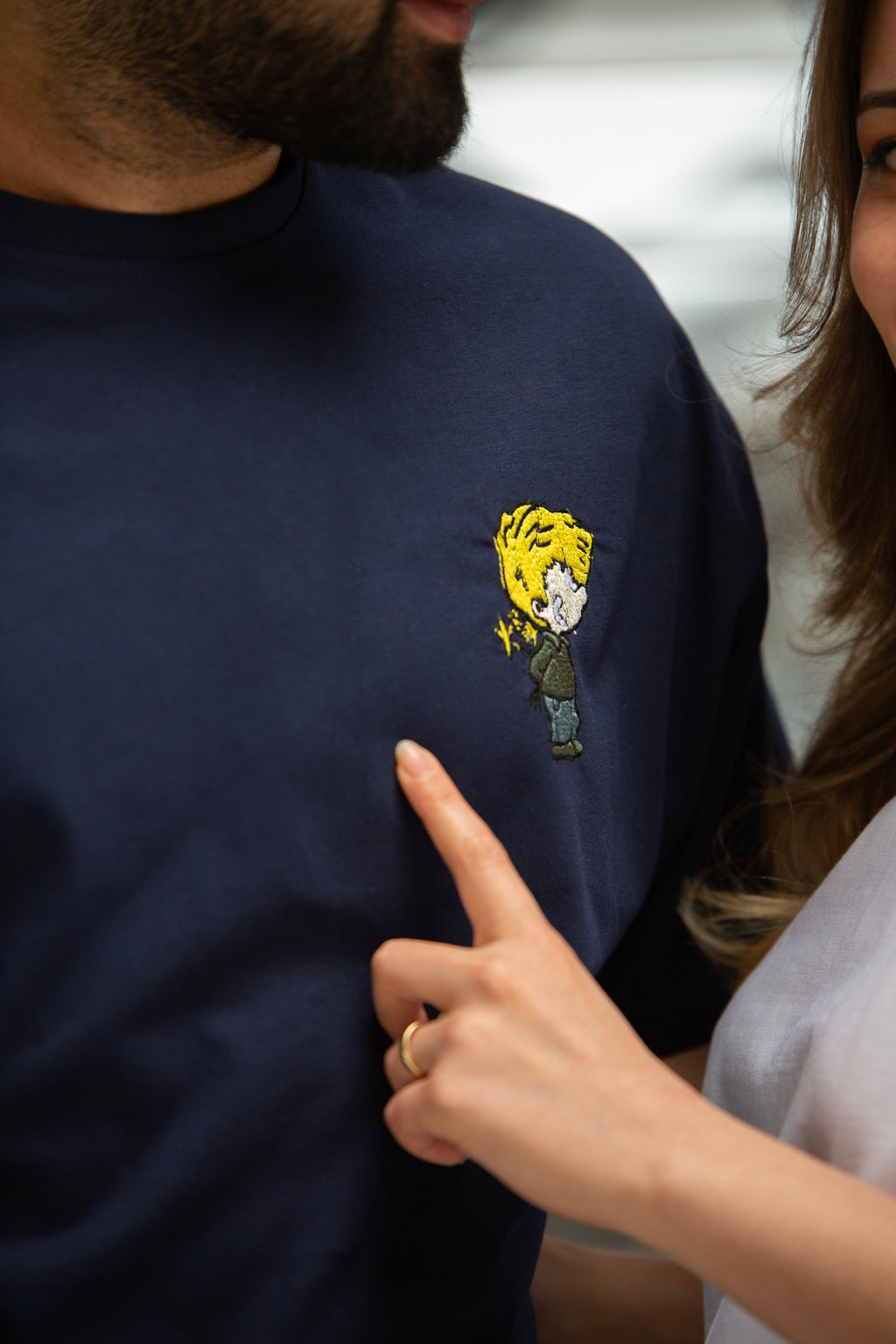 Cedric ve Chen Nakışlı Premium Çift Kombini 2 Adet Tshirt Sevgili Kombini