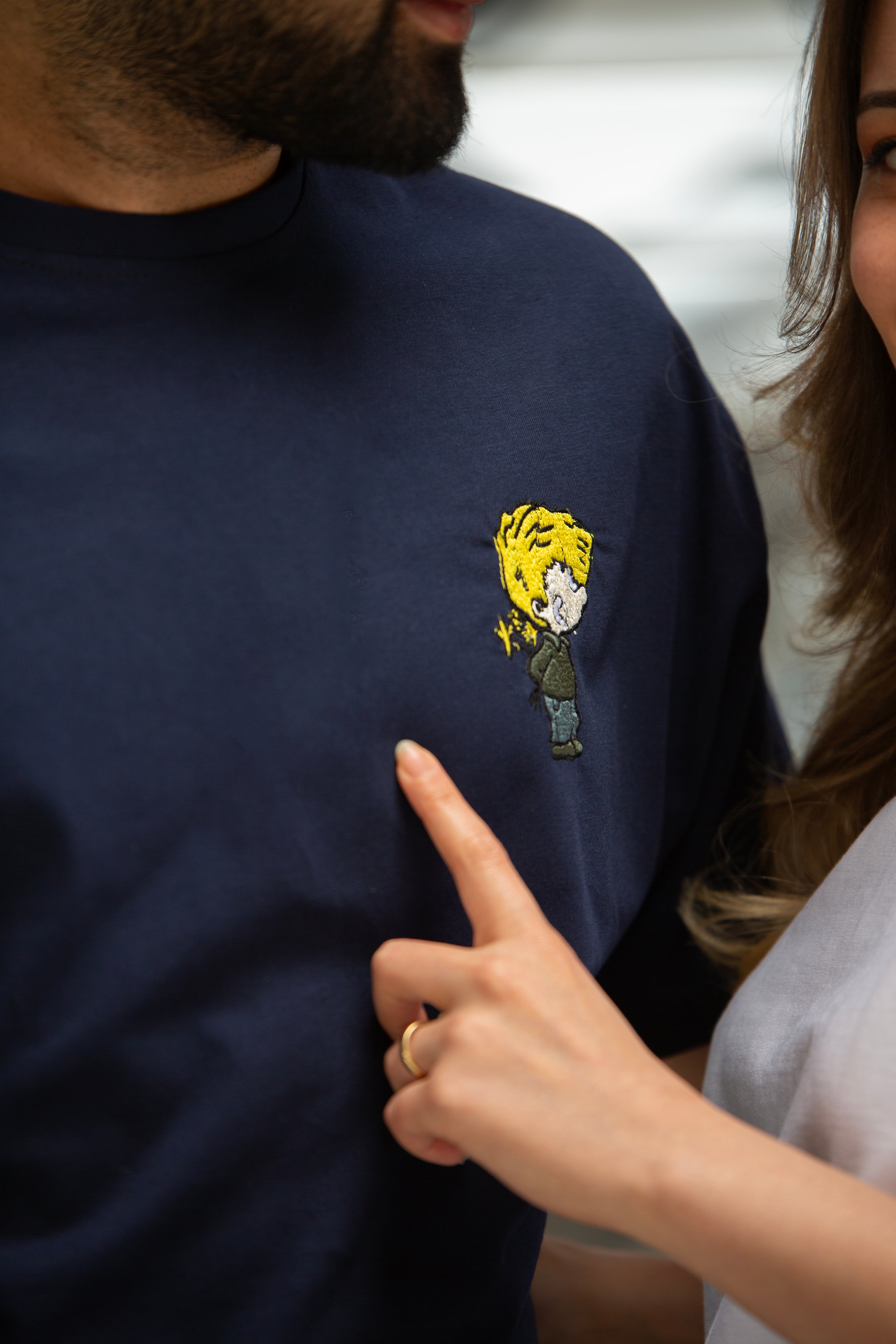 Cedric ve Chen Nakışlı Premium Çift Kombini 2 Adet Tshirt Sevgili Kombini