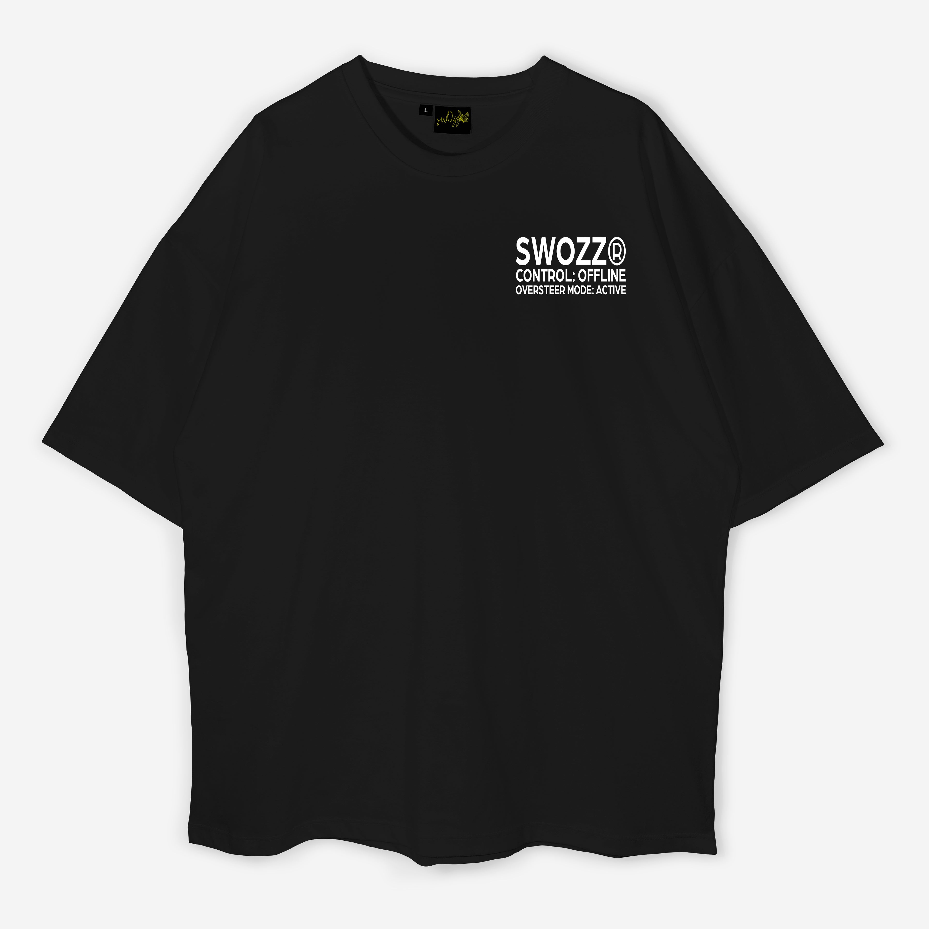 Oversteer Syndicate Tasarımı - Siyah Regular Fit Erkek Tişört –  | Swozz SPEED & SPIRIT Koleksiyonu