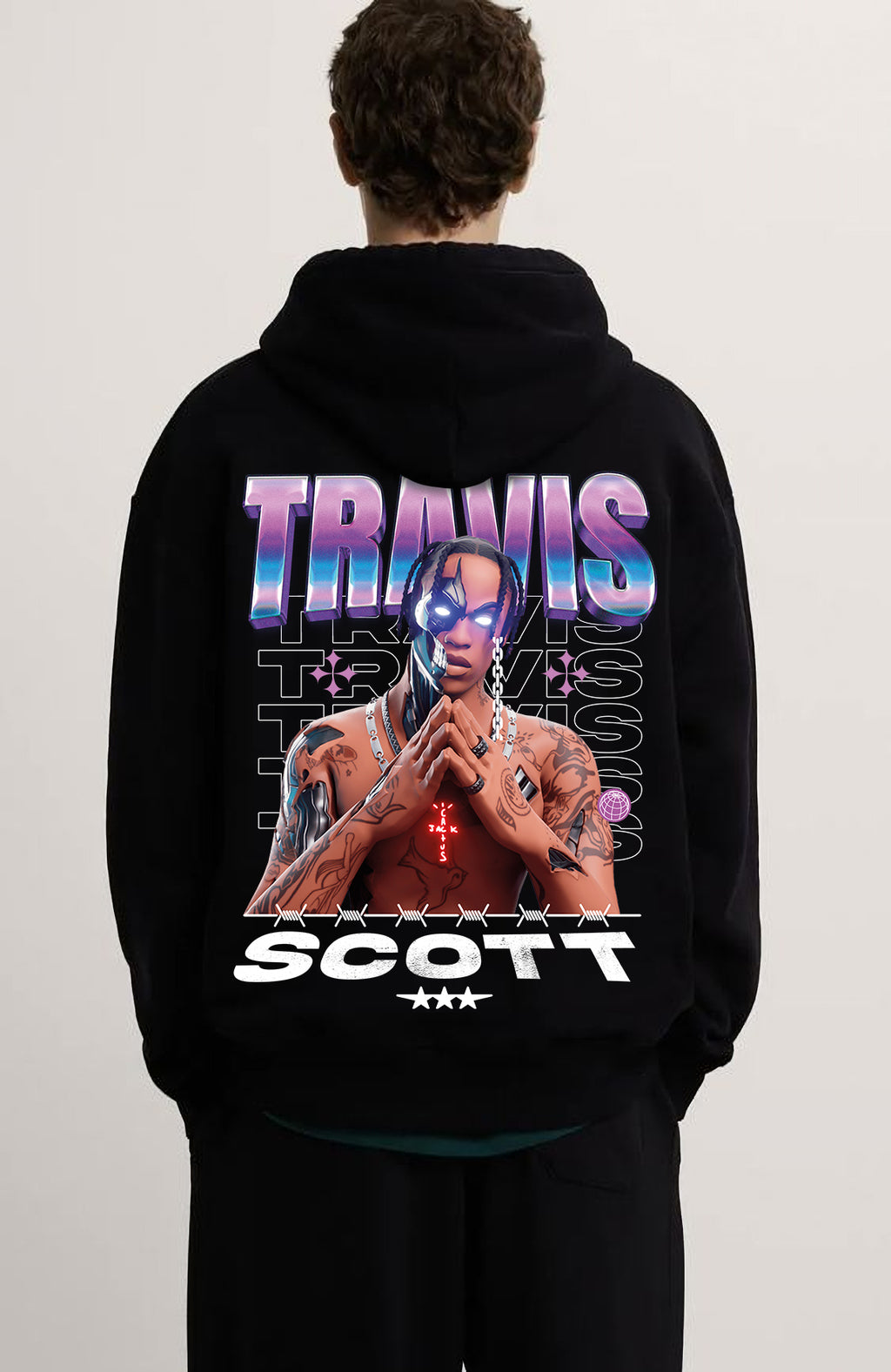 Travis Scott Baskılı Unisex Premium Oversize Sweatshirt cactus jack