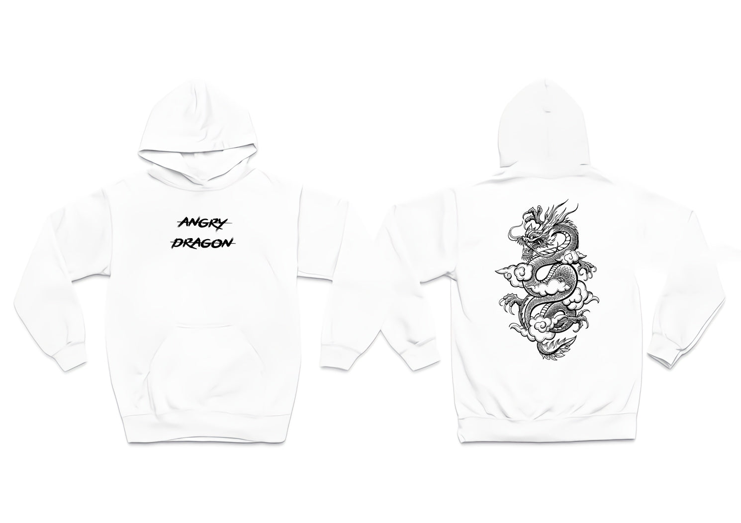 Angry Dragon Baskılı 3 iplik kalın kışlık Özel Tasarım Sweatshirt Hoodie