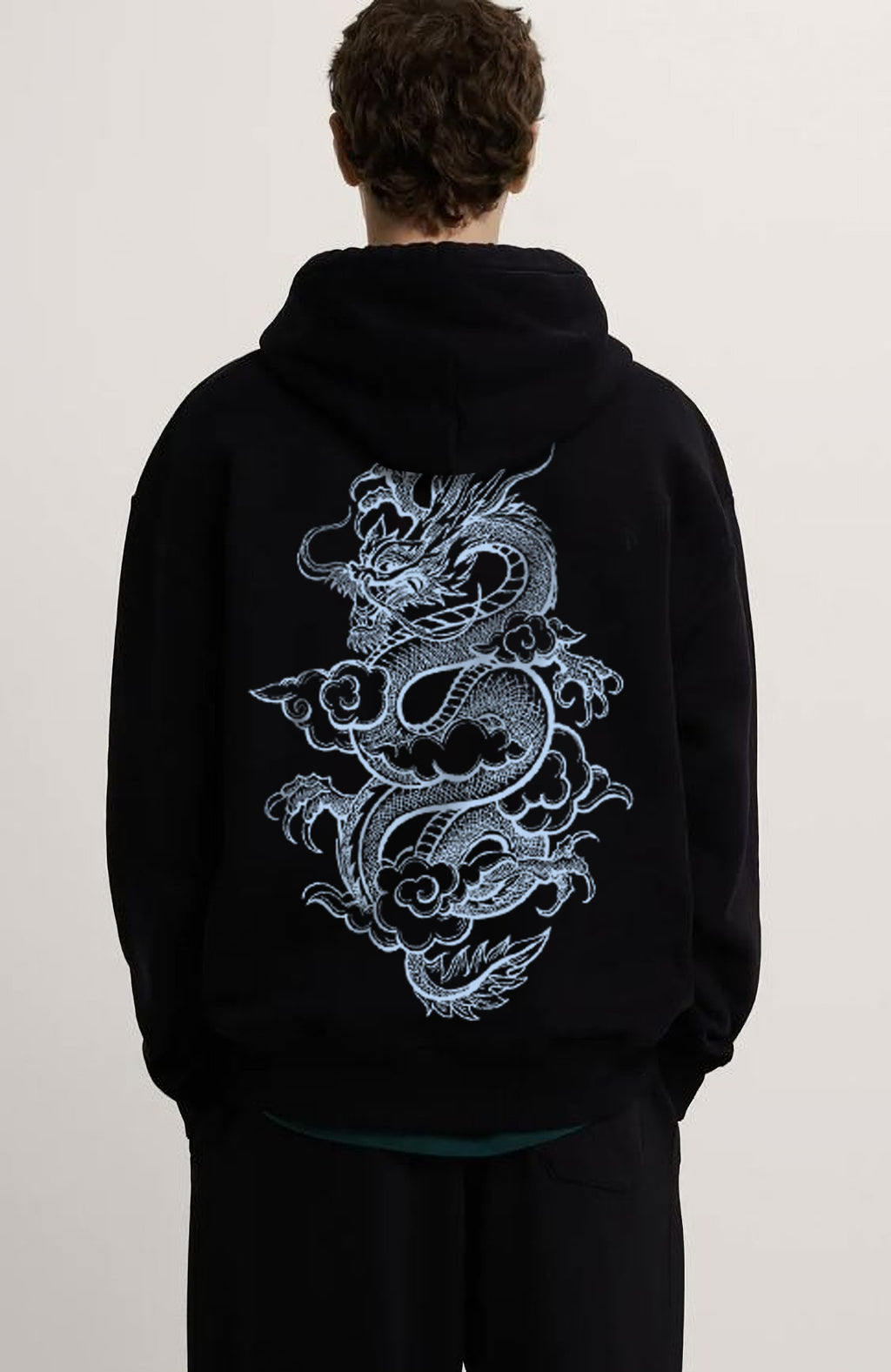 Angry Dragon Baskılı 3 iplik kalın kışlık Özel Tasarım Sweatshirt Hoodie