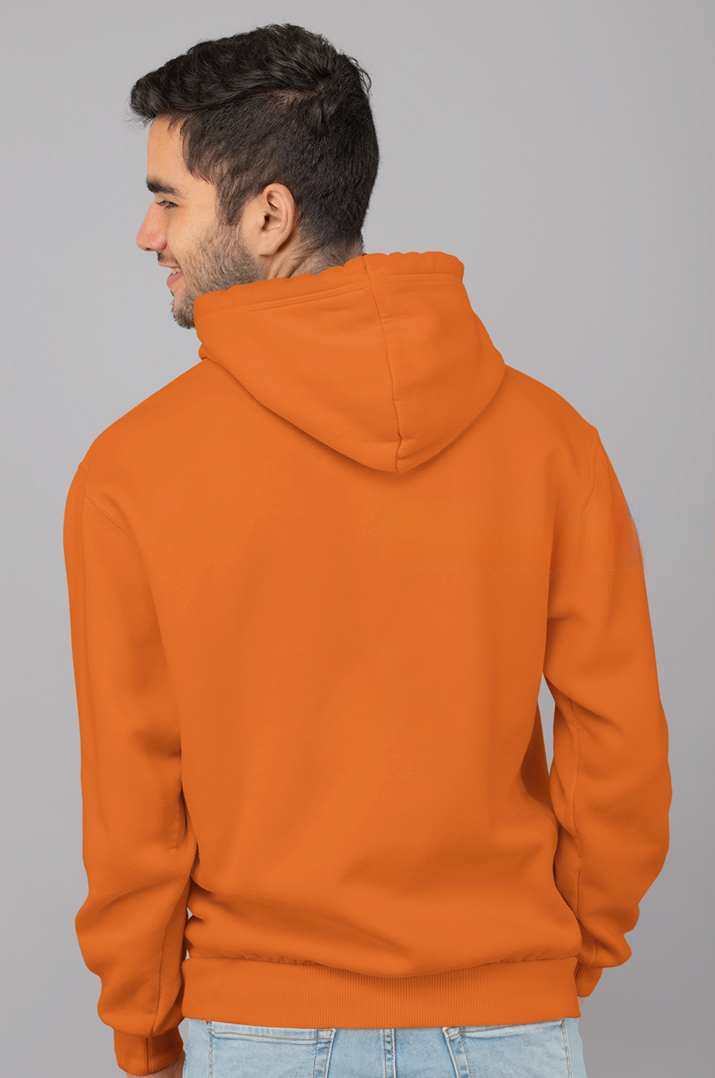 Turuncu Basic Regular Fit Hoodie – Unisex, Premium 3 İplik Şardonlu Kapüşonlu Sweatshirt