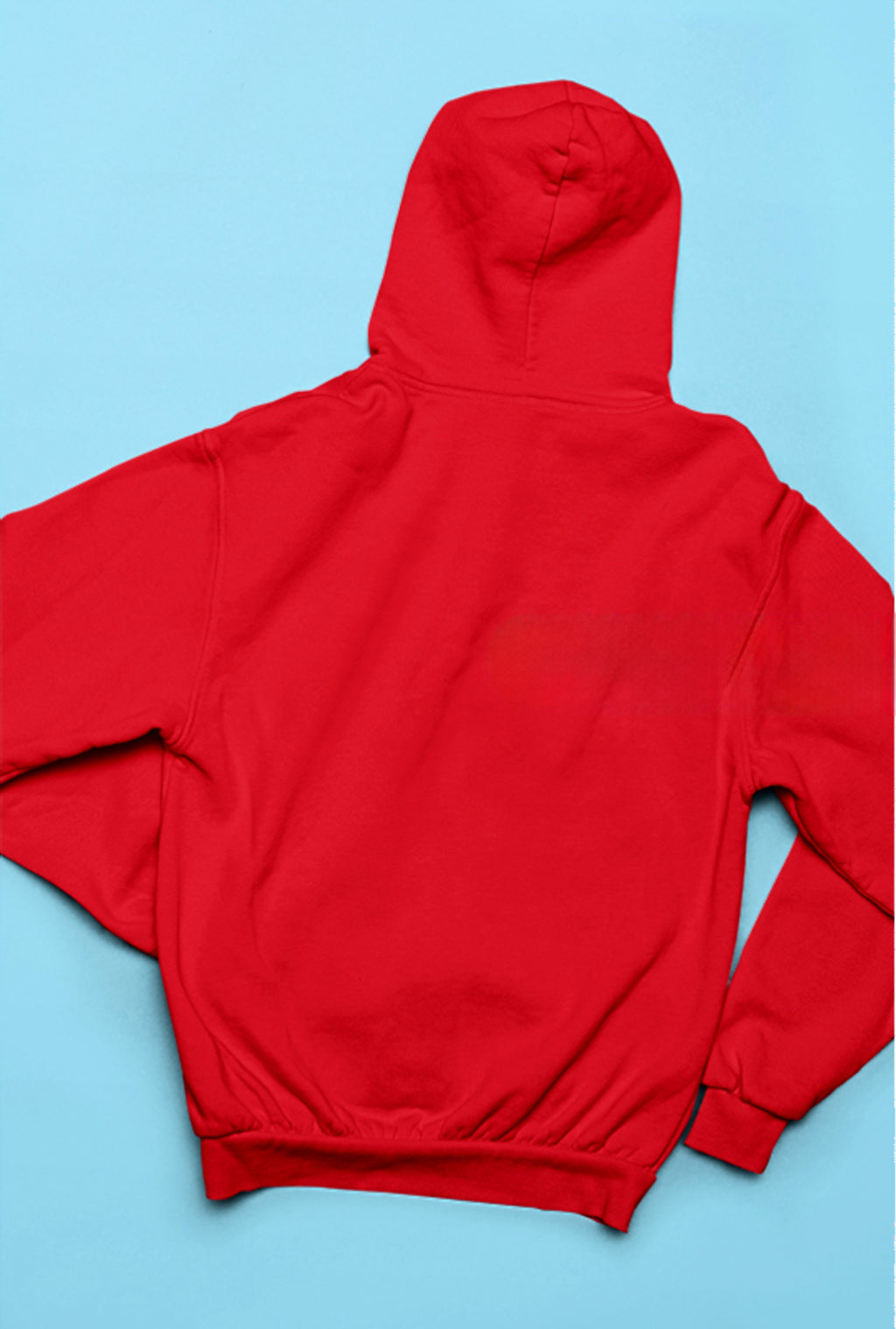 Kırmızı Basic Regular Fit Hoodie – Unisex, Premium 3 İplik Şardonlu Kapüşonlu Sweatshirt
