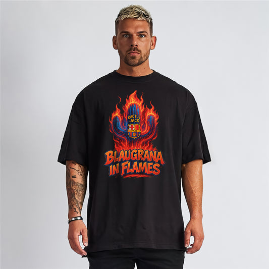 Cactus Jack x Barcelona Özel Tasarım Tişört – 2025 El Clásico Koleksiyonu | Oversize Unisex Model