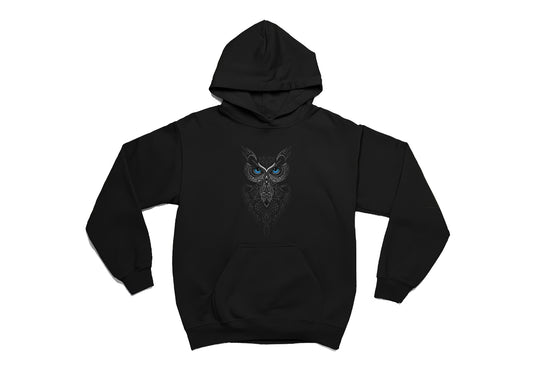 Baykuş Baskılı 3 iplik kalın kışlık Özel Tasarım Sweatshirt Hoodie