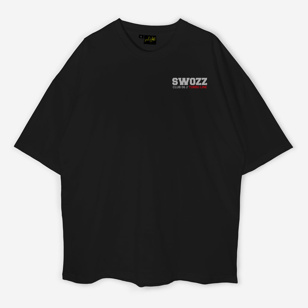 Boost Club Turbo Tasarımı - Siyah Regular Fit Erkek Tişört  | SWOZZ SPEED & SPIRIT KOLEKSİYONU