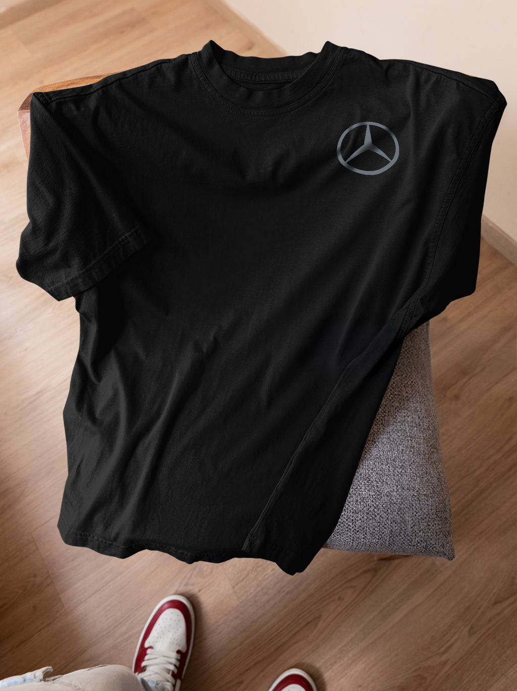 Siyah Mercedes-Benz E200 Tasarımlı Regular Unisex Tişört Swozz Özel Seri