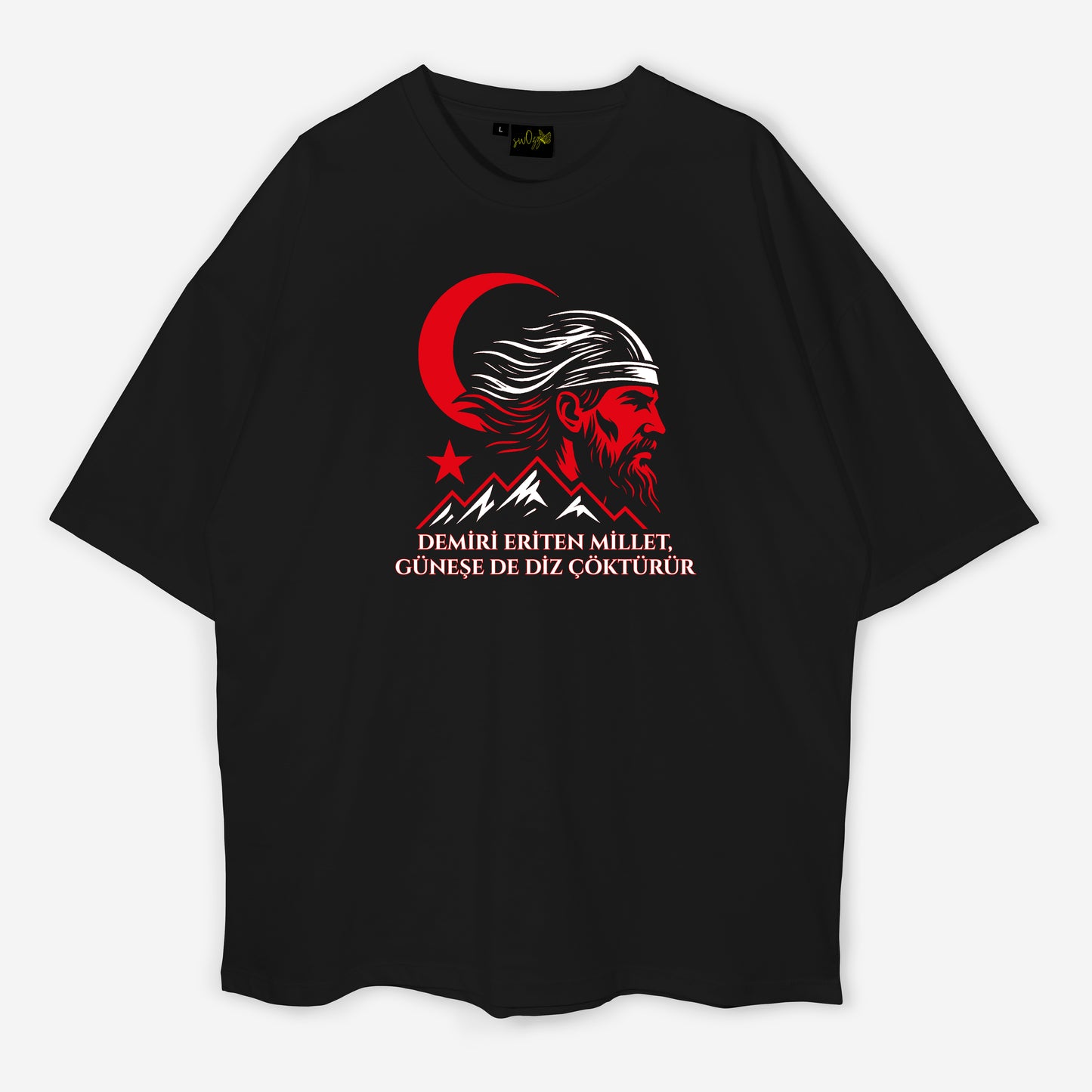 Türk Ergenekon Temalı Özel Tasarım Premium Regular Fit Unisex Tshirt | Tamga Koleksiyonu