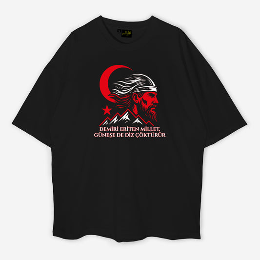 Türk Ergenekon Temalı Özel Tasarım Premium Regular Fit Unisex Tshirt | Tamga Koleksiyonu