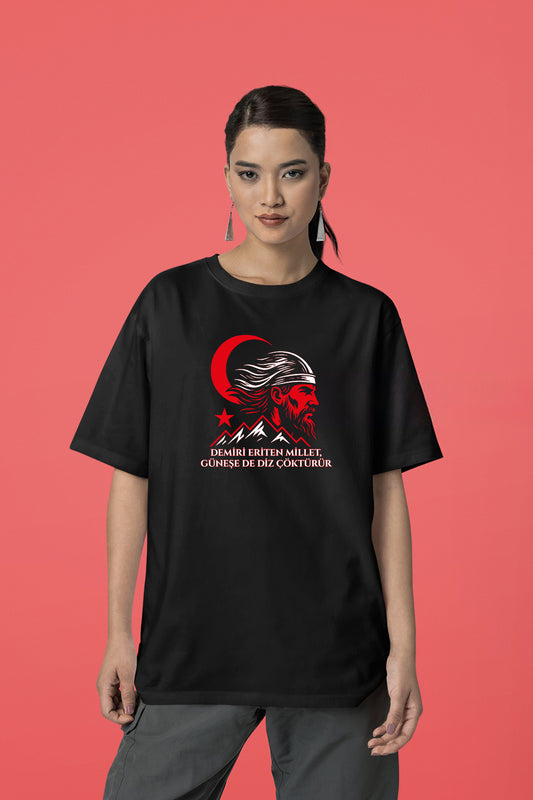 Türk Ergenekon Temalı Özel Tasarım Premium Regular Fit Unisex Tshirt | Tamga Koleksiyonu