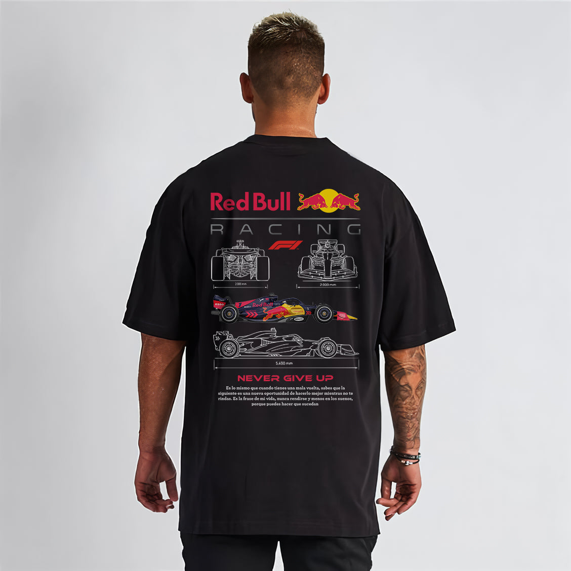 Red Bull Racing F1 Unisex Oversize Tişört – Formula 1 Takım Temalı %100 Pamuk Özel Baskı