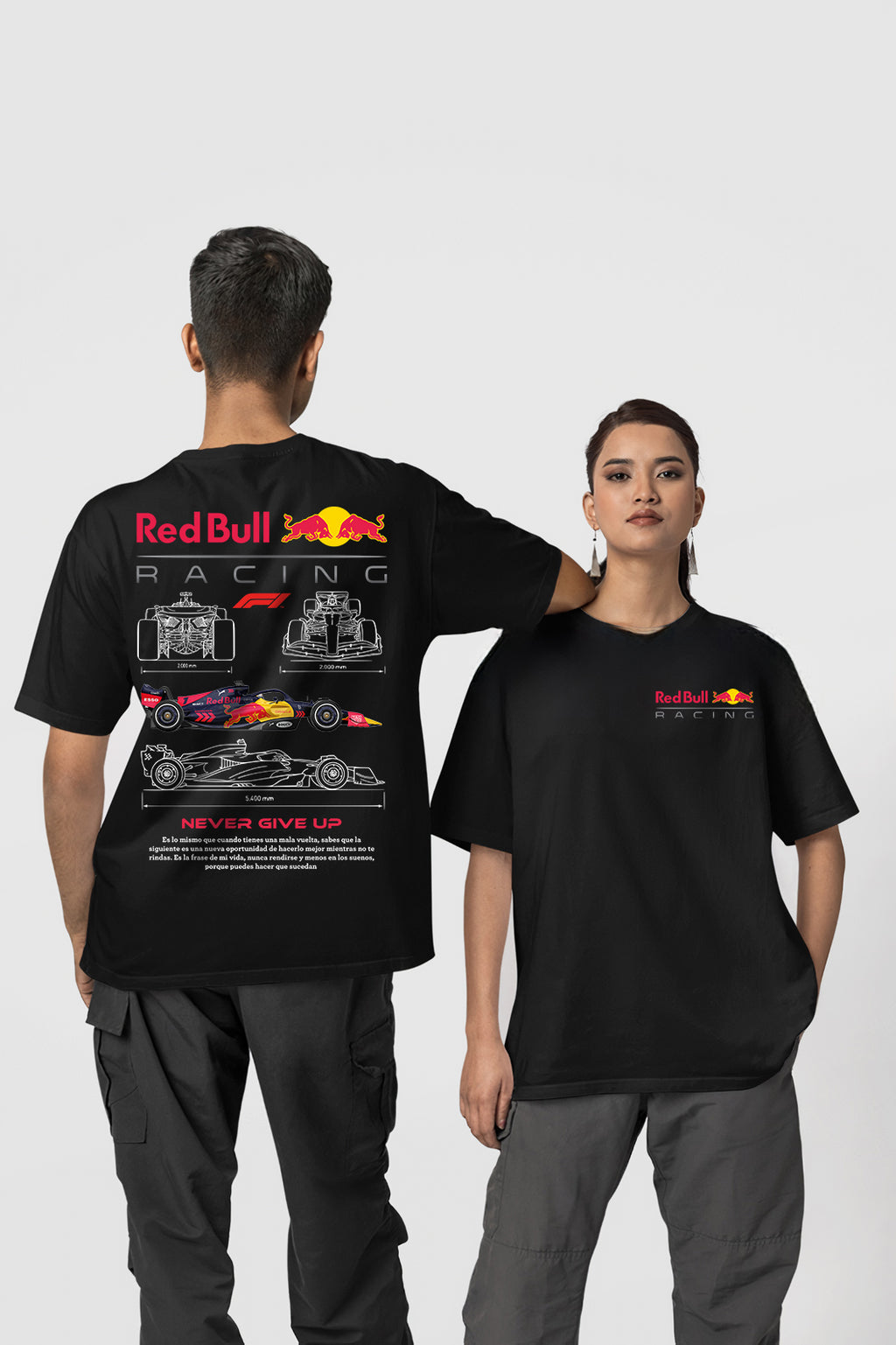 Red Bull Racing F1 Unisex Oversize Tişört – Formula 1 Takım Temalı %100 Pamuk Özel Baskı