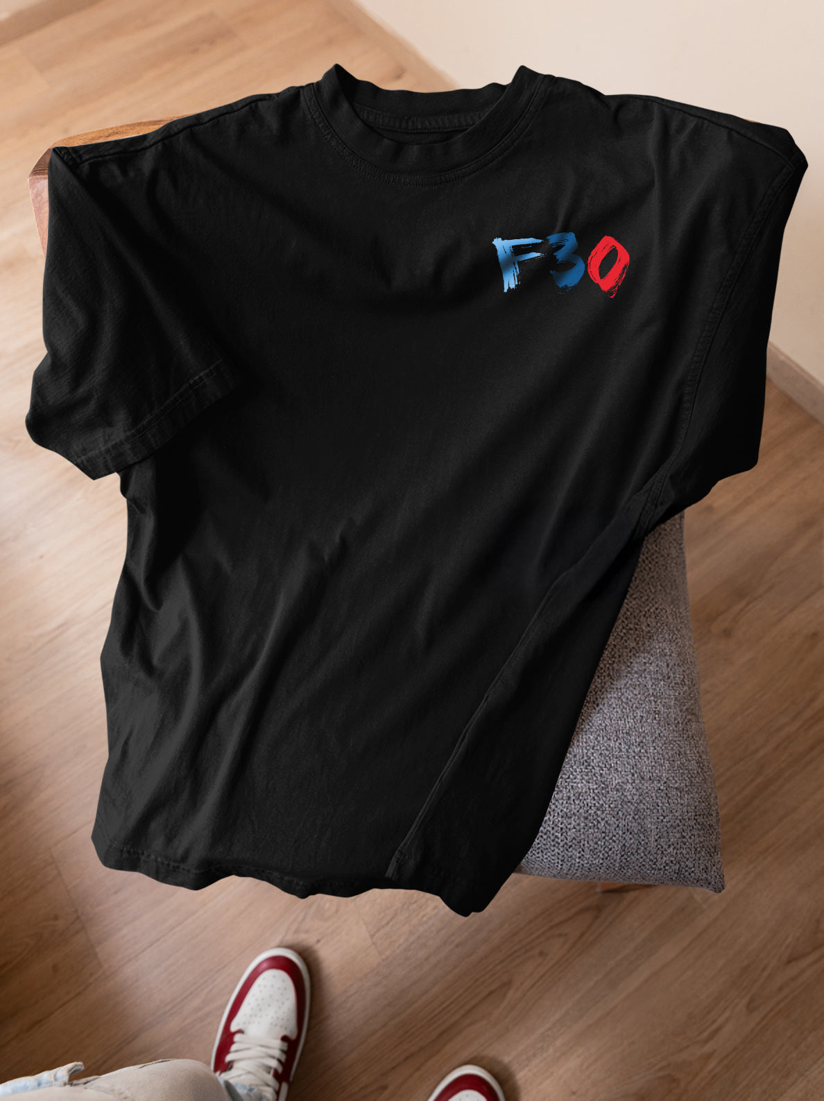 BMW F30 Tasarımlı Regular Unisex Tişört M Serisi Spor Şerit Detaylı Siyah Model