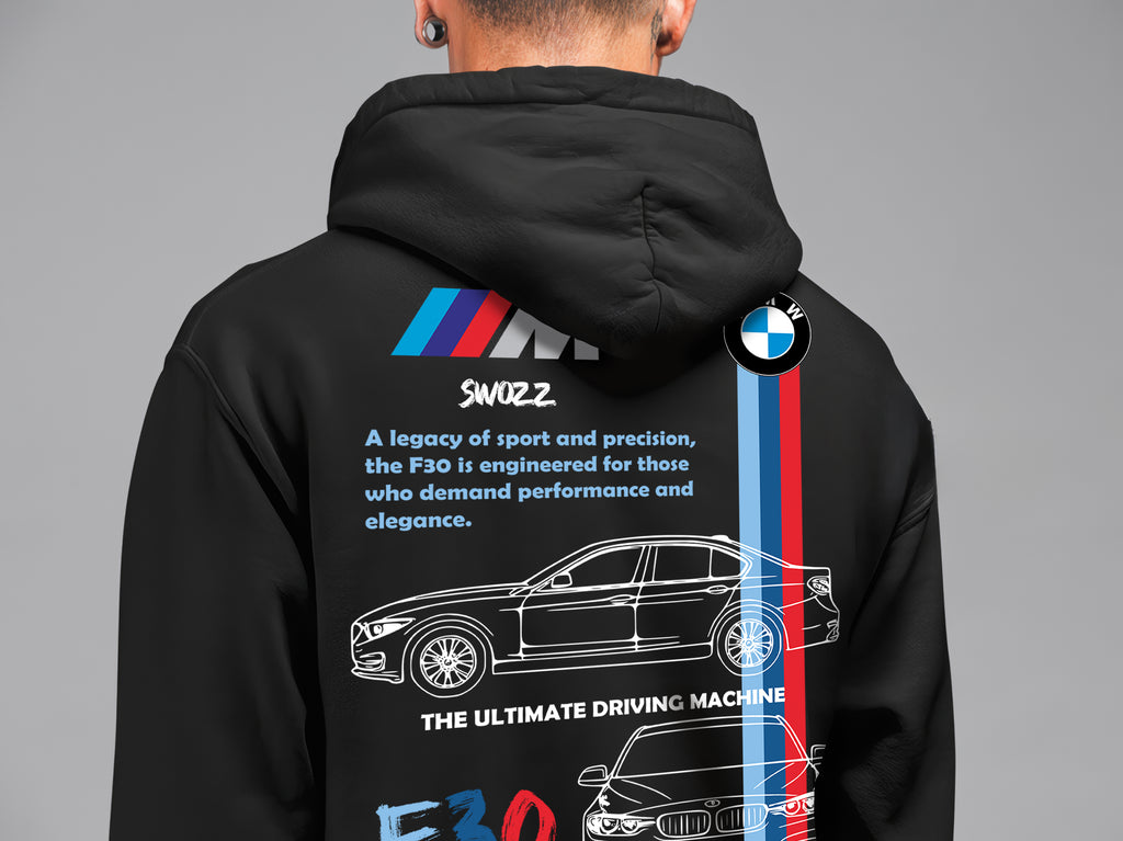 BMW F30 Hoodie – Limited Edition, Unisex Oversize Kapüşonlu Sweatshirt, Kanguru Cepli, 3 İplik Şardonlu