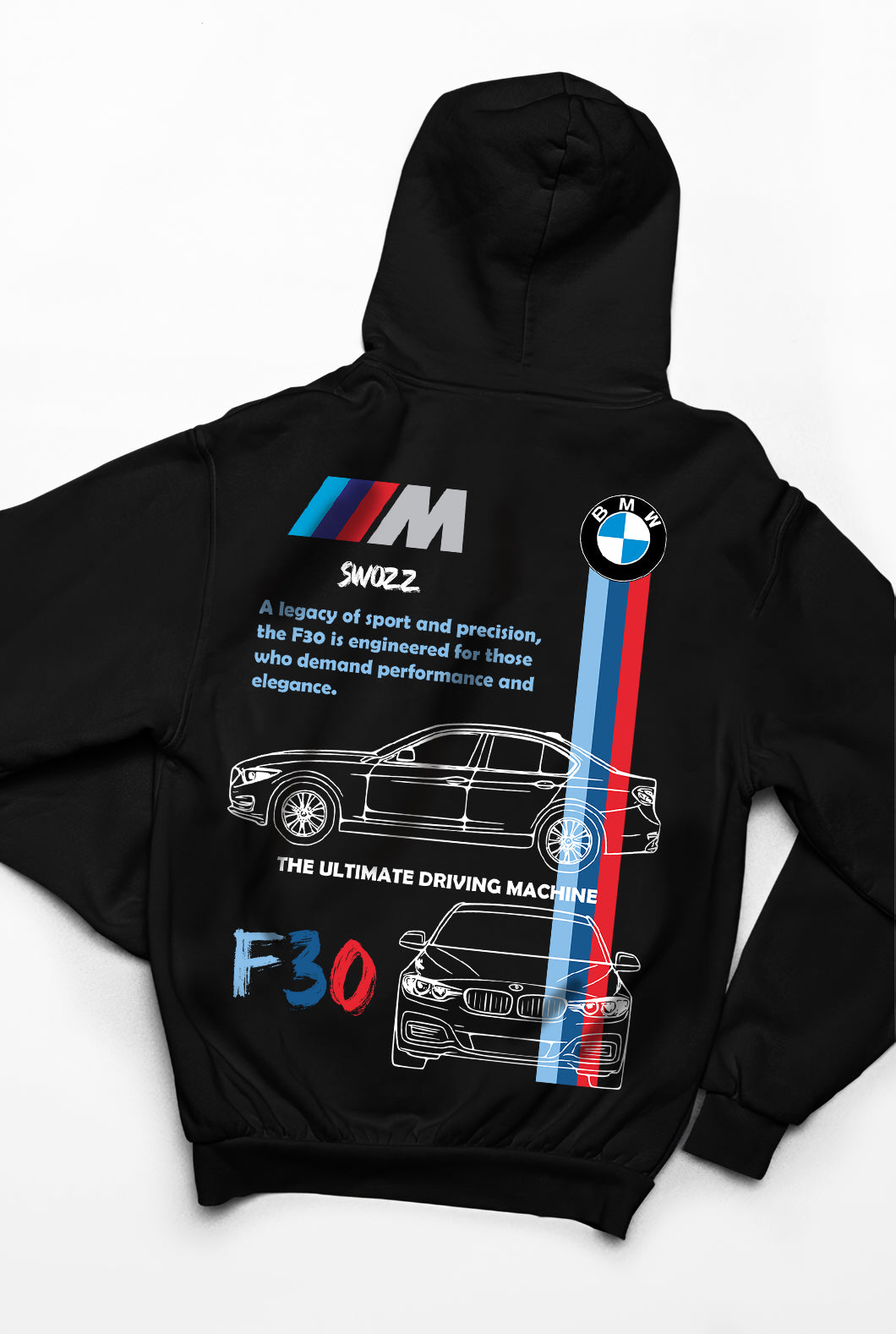 BMW F30 Hoodie – Limited Edition, Unisex Oversize Kapüşonlu Sweatshirt, Kanguru Cepli, 3 İplik Şardonlu