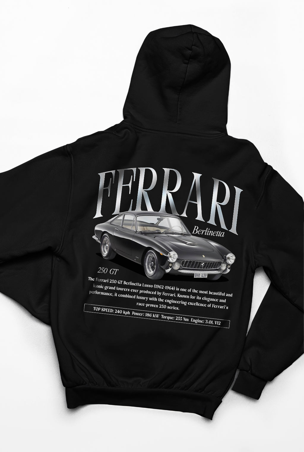 Ferrari Berlinetta 250 gt Unisex Sweatshirt  Baskılı 3 Ip Kalın Kumaş Hoodie