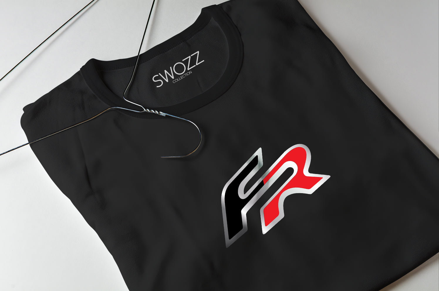 Seat Leon FR Baskılı Siyah Tişört – Regular Unisex Araba Tasarım T-shirt