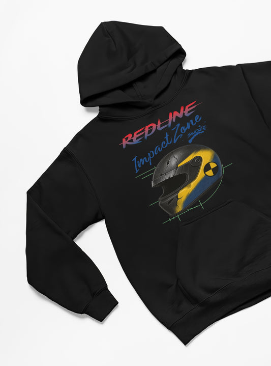 Impact Zone Hoodie – Unisex Oversize Kapüşonlu Sweatshirt, 3 İplik Şardonlu