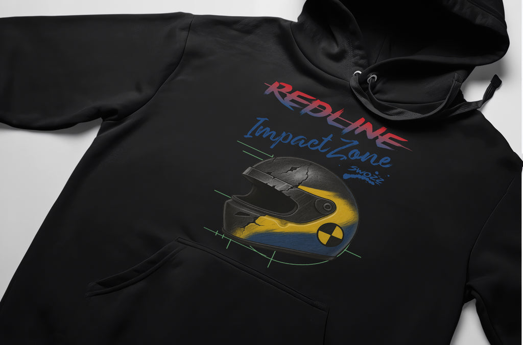 Impact Zone Hoodie – Unisex Oversize Kapüşonlu Sweatshirt, 3 İplik Şardonlu