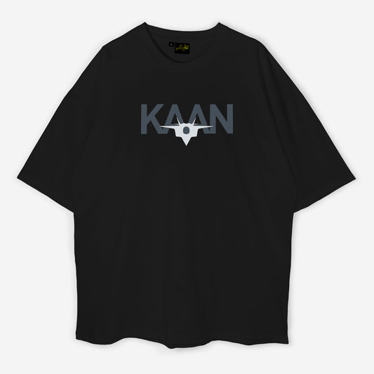 Kaan Savaş Uçağı Temalı Regular Unisex Tişört – Özgün KAAN Logo ve Teknik Çizim Baskılı