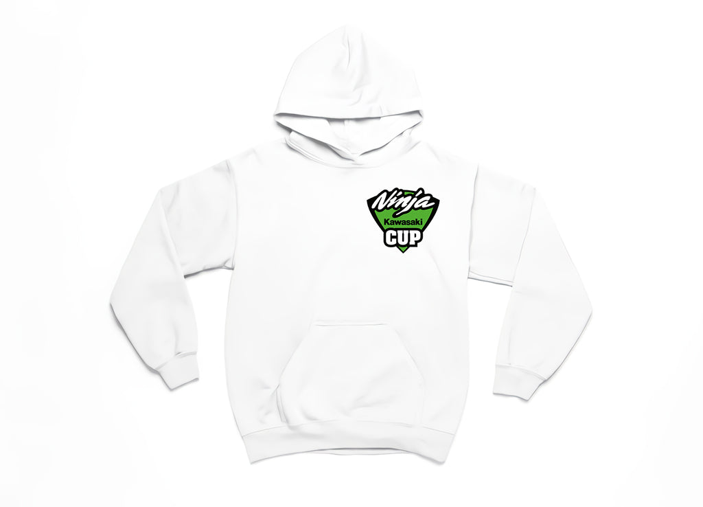 Kawasaki Ön Ve Sırt Baskılı Siyah 3 Ip Kalın Kumaş Unisex Sweatshirt Hoodie