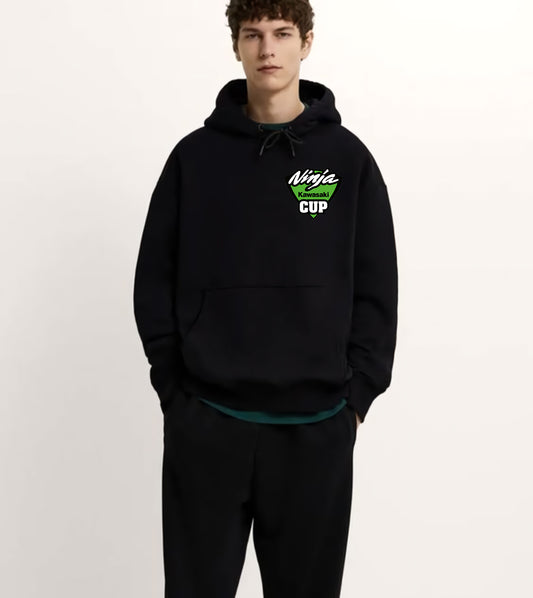 Kawasaki ön ve sırt baskılı özel tasarım 3 Ip Kalın Kumaş Unisex Oversize Sweatshirt Hoodie