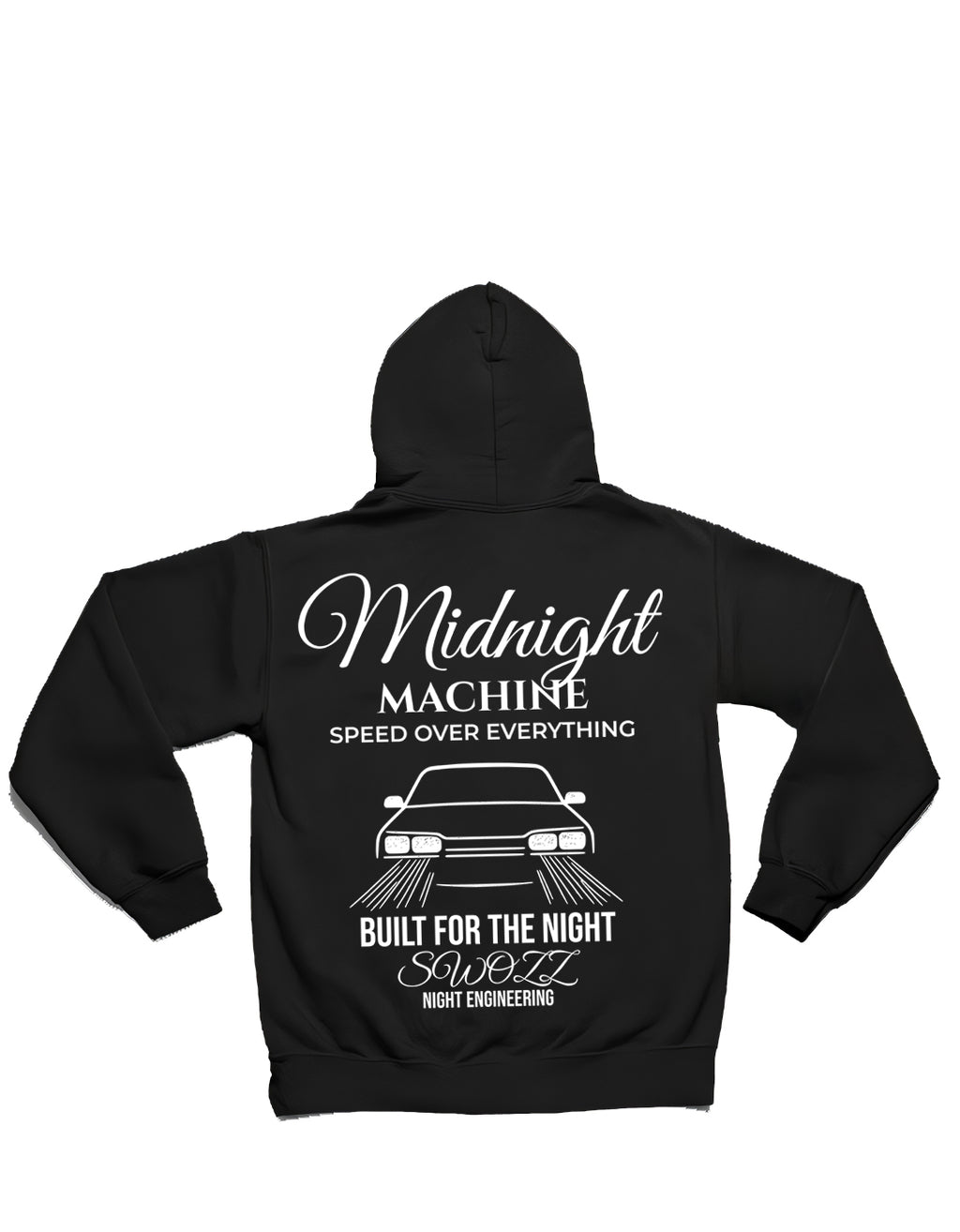 Midnight Machine Hoodie – Speed Spirit Koleksiyonu, Unisex Oversize Kapüşonlu Sweatshirt, 3 İplik Şardonlu