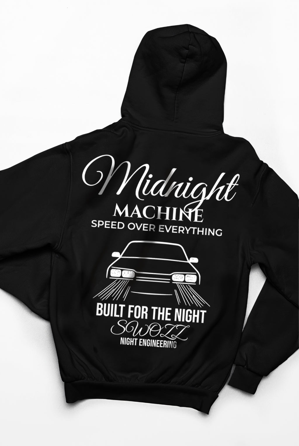 Midnight Machine Hoodie – Speed Spirit Koleksiyonu, Unisex Oversize Kapüşonlu Sweatshirt, 3 İplik Şardonlu